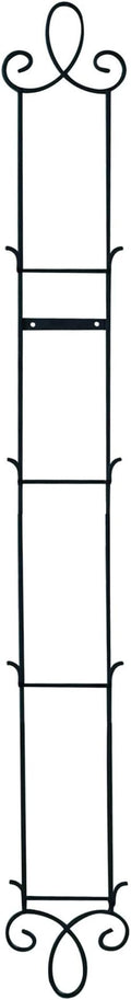 TRIPAR Augusta 4 Tier Vertical Black Plate Rack for Collectible Plates, Plaques, Dishes, & China