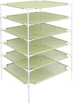 Growsun Sweater Drying Rack 6-Layer Stackable Cloth Mesh Dry Net,Green(Connector Updated)