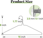 Wire Metal Clothes Hangers Bulk 50 Pack, 16 Inch 12 Gauge Standard Size, Slim Space Saving for Coat Suits Shirts Pants Skirts, Non Slip, Black
