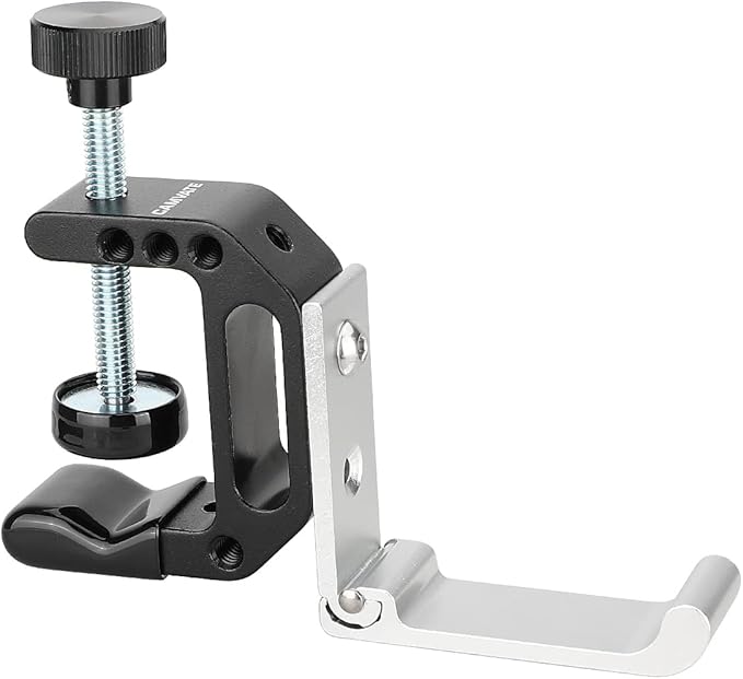 CAMVATE Foldable Wall Hanging Hook for Tool Storage + C Clamp with 1/4" & 3/8" Mounting Points - 3089