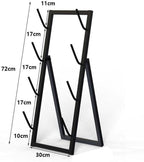 Metal Ski and Snowboard Storage Rack - Floor Display Stand for Garage/Shop, Holds Skis & Boards, 30x72cm, Black, Durable Organizer for Outdoor Gear