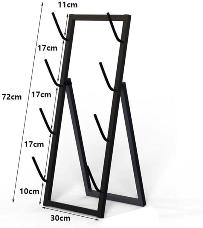 Metal Ski and Snowboard Storage Rack - Floor Display Stand for Garage/Shop, Holds Skis & Boards, 30x72cm, Black, Durable Organizer for Outdoor Gear