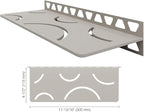 Schluter Rectangular Shelf for Tiled Walls - 4mm Thick, Curve Design, Aluminum Material, Greige Finish - SWS1D6TSBG