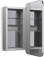 Kohler 35569-CPL Verdera® Framed Bathroom Medicine Cabinet with Mirror, Rectangle Design, Adjustable Shelves, Bathroom Storage, 15 in. W x 30 in. H, Polished Chrome