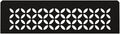 Schluter Rectangular Shelf for Prefabricated Kerdi Board SN/-SNLT Niches - 4mm Thick, Floral Design, Aluminum Material, Matte Black Finish - SNS1D5MGS
