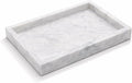 Natural White Marble Tray for Bathroom | Kitchen | Vanity | Desktop, Stone Organizer for Coffee Table, Dresser, Nightstand, Candles, Soap, Towel, Plant, Jewelry (10" x 6"), Rectangular