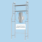 3-Tier Over The Toilet Storage, Over Toilet Bathroom Organizer, Freestanding Metal Bathroom Shelves, Over The Toilet Organizer with Hooks and Paper Holder, Space-Saving, Black
