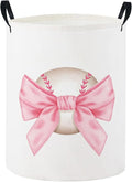 Baby Laundry Basket Baby Nursery Hamper Kids Laundry Basket Toy Storage Bin for Boys Room Decor Gift Baskets for Bedroom Bathroom(Bowknot Baseball)