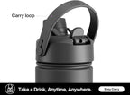 POWCAN 26 oz Insulated Water Bottle with 2-in-1 Straw and Spout Lid, Keep Cold 24H, Leak-Proof, Fits in Car Cup Holder, Stainless Steel Water Bottle for Gift, Holiday, Trip and School (Midnight Kiss)