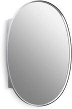 Kohler 35571-CPL Verdera® Bathroom Medicine Cabinet with Mirror, Oval Design, Mirrored Interior, Adjustable Glass Shelves, Rustproof Aluminum, 24 in. W x 34 in. H, Polished Chrome