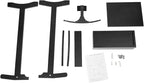 Suit Valet Stand Wood Valet Stand for Man, Clothing Valet Stand with Contour Hanger, Tray, Trouser Bar, Tie Bar and Base, Mens Valet Stand for Entryway Office Living Room (Black)