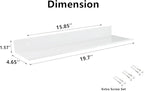 Z metnal Wall Shelves, Floating Shelves, Metal Bathroom Shelf for Storage Organization, Aluminum, Wall Mounted, White, 20 inch, 2 Pack