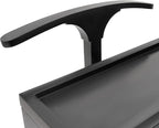 Wooden Suit Stand with Top Tray, Hanging Rod, Shoe Rack, Drawer, and Hanger, Freestanding Clothes Rack for Living Room, Entryway, Bedroom, Office (Black)