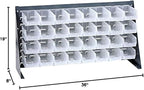 Quantum Storage Systems QBR-3619-220-32IV Ultra Bin Complete Bench Rack Package with 32 Ultra Bins, 36" x 8" x 19" , Ivory