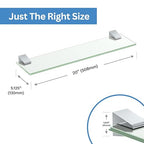 Gatco 5656 A-Line Glass Shelf, Chrome