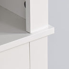 Over The Toilet Storage Cabinet, Storage Cabinet Over Toilet with Door & Adjustable Shelves, Home Space Saver for Bathroom (White6)