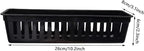 FEOOWV Classroom Pencil or Rubber Organizer Basket Trays, Office Supply Baskets Organization Trays for Home School Classroom Office 12 Pack (Black)