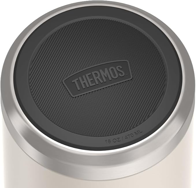 THERMOS, Stainless Steel Food Jar with Spoon, 16 Ounces, Sandstone