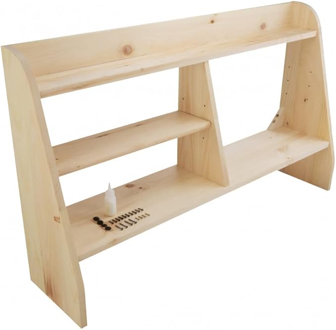 Renovators Supply Manufacturing Computer Shelves Unfinished Pine Wood Shelf Kit