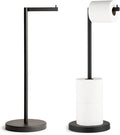 Marmolux Acc - Free Standing Toilet Paper Holder 1pc - Bathroom Storage for 4 Rolls of Tissue Modern Stainless Steel Matte Black Toilet Paper Holder. - Tp Holder Stand