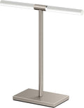 Gatco 1344SN, Modern Rectangle Base Freestanding Countertop Towel Holder, Satin Nickel/Acrylic / 10.50" W x 11.13" H T-Shape Style Countertop Hand Towel Holder for Bathroom, Kitchen Towel Rack