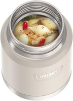 THERMOS, Stainless Steel Food Jar with Spoon, 16 Ounces, Sandstone