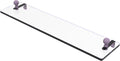 Allied Brass MA-1/22-LVN Mambo 22 Inch Glass Vanity Shelf with Beveled Edges, Lavender