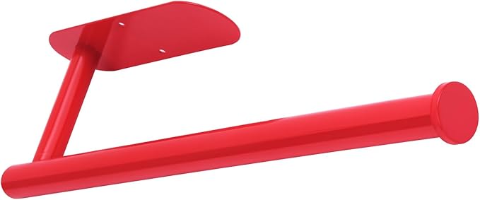 Yeebeny Red Cabinet Mount Paper Towel Holder - Stainless Steel
