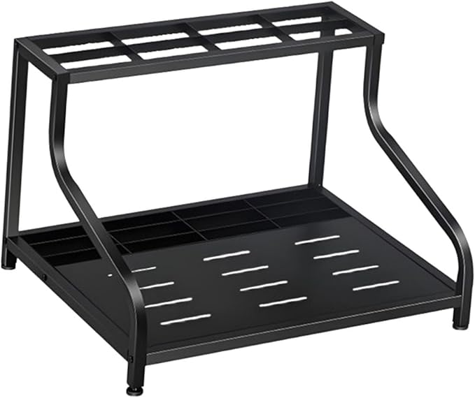 pistro Freestanding Ski Storage Rack for Garage, Heavy Duty Carbon Steel Floor Stand Holds 4 Pairs of Skis, Poles, Boots & Helmets