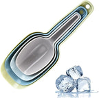 Set of 4 Plastic Ice Scoops, Kitchen Multipurpose Food Scoops for Canisters, Freezer, Flour, Dry Foods, Coffee Beans, Pop Corn, Pet Food (Mix 4 (Set of 4), 150ml, BPA-Free, Dishwasher Safe)