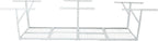 2x8FT Overhead Garage Storage Rack, Adjustable Ceiling Mounted Heavy Duty Metal Organization System, 22-40 Inch Height Dropdown, 450lbs Capacity, White