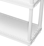 Gracious Living 3 Shelf Fixed Height Light Duty Storage Unit 12 x 24 x 33" Organizer System for Home, Garage, Basement, & Laundry, White (3 Pack)