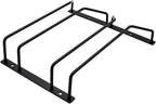 9.6-Inch Wine Glass Rack - Under Cabinet Stemware Wine Glass Holder Glasses Storage Hanger Metal Organizer for Bar Kitchen Black (2 Rows, 1 Pack)
