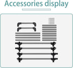 Hershii Tire Storage Rack Standing Garage Storage Shelf Organizer for Indoor Outdoor Use - Black + Silver, 22.51'' X 14.16'' X 45.11''
