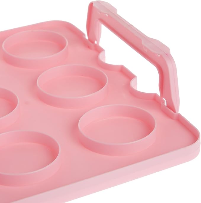 Juvale 3-Tier Cupcake Carrier - Airtight Plastic Container for Baking - Stackable Cupcake Containers & Removable Trays - Portable Cake Transport Holder - Holds 36, Pink, 13.5"x10.25"x10.75"