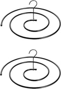 2Pack Spiral Sheet Hanger Steel Clothes Drying Rack Space Saving Sleek Metal Solid Thick Hangers for Bedspreads Mattresses Sofa Covers Capes Quilt Laundry Black