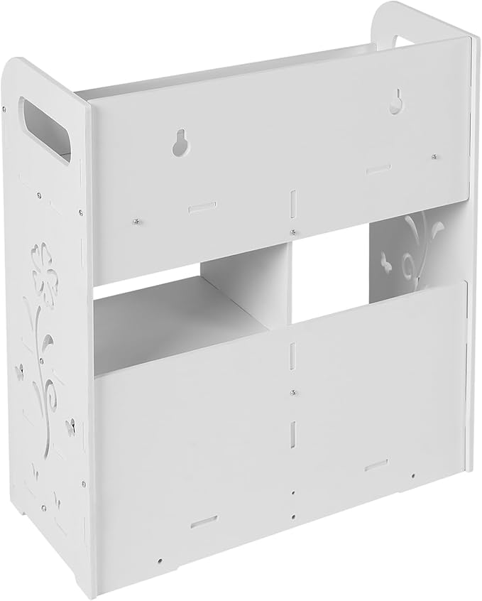 Adhesive Bathroom Wall Cabinet, Bathroom Cabinet Wall Mount with Drawers, Farmhouse Storage Cabinet Toilet Paper Storage 15 X 7 X 17inch