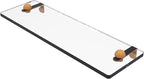 Allied Brass RC-1/16-GLY 16 Inch Glass Vanity Shelf with Beveled Edges, Golden Yellow
