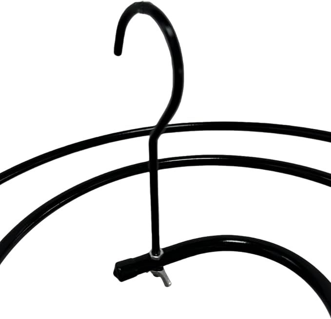 2Pack Spiral Sheet Hanger Steel Clothes Drying Rack Space Saving Sleek Metal Solid Thick Hangers for Bedspreads Mattresses Sofa Covers Capes Quilt Laundry Black