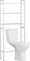 SUPER DEAL Over The Toilet Storage Shelf, 3-Tier Bathroom Organizer Space Saver Rack Wood Shelf, White