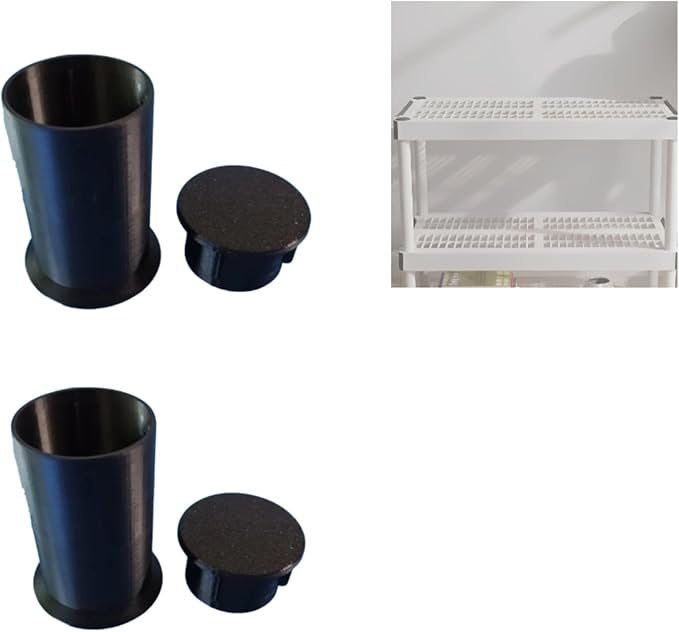 Replacement Shelving Feet & Shelf Caps for HDX Heavy Duty Storage Shelves 18/24 Inch — 4-Piece Set (Two Pairs) — Restore, Protect & Stabilize Storage Racks