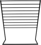 Scarf Organizer, Metal Hijab Organizer, 10 Tier Scarf Holder Hanger for Multiple Scarves, Freestanding Hijab Stand Belt Pants Hanging Rack for Home, Commercial, Clothing Store (Black, 120cm)