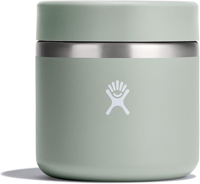 Hydro Flask Food Jar – Insulated Stainless Steel, Snack Travel Container for Hot Food, Lunch, & Soup 20 Oz Agave Green