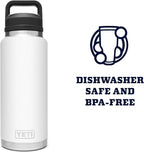 YETI Rambler 36 oz Bottle, Vacuum Insulated, Leakproof, Stainless Steel with Chug Cap | Vacuum Insulated, Leakproof, with Chug Cap