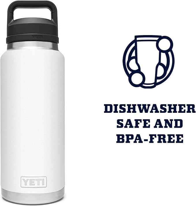 YETI Rambler 36 oz Bottle, Vacuum Insulated, Leakproof, Stainless Steel with Chug Cap | Vacuum Insulated, Leakproof, with Chug Cap
