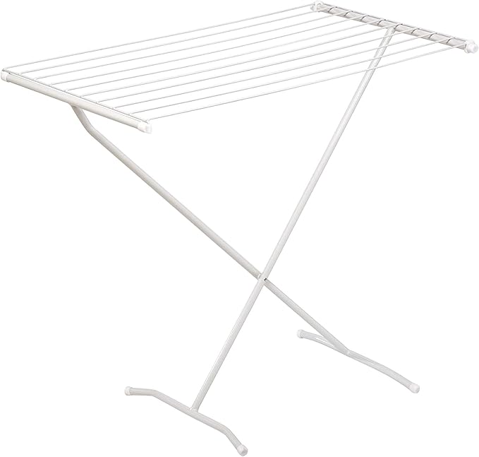 Honey-Can-Do Collapsible Clothes Drying Rack – Sturdy Metal X-Frame, Space-Saving Towel & Laundry Rack for Indoor/Outdoor Use, Foldable Design for Laundry Organization