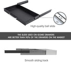GOME Large Size Under Desk Slide out Pencil Drawer with Adjustable Space Divider Design for Storing Pencil and Office Accessories, Underdesk Pull out Tray Organizer Mounted for Sit Stand Workstation