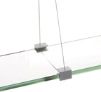 Spancraft Glass CR-8x48-Brushed Steel Crane Glass Shelf, Brushed Steel, 8" x 48"