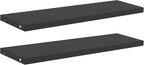 DWVO 2-Pack Metal Storage Shed Shelves, 51" x 13.8" Waterproof Shelves with 8 Screws, Compatible with 59 Cu. Ft. Outdoor Tall Storage Shed, 77 lbs Capacity, Easy to Assemble, Black