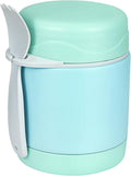 10oz Soup Thermo for Hot Food Kids,Lunch Thermo Kids Food Jar with Spoon Hot Insulated Food Containers,Leak Proof Stainless Steel Wide Mouth Lunch Thermo Jar for School(Mint-Green)